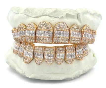 SSS Hybrid Diamond Pointer And Princess Cut Set S925 Moissanite Diamond Grillz